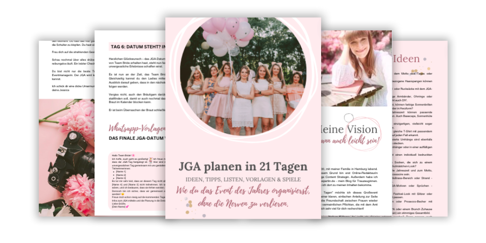 eBook: JGA planen in 21 Tagen, ohne die Nerven zu verlieren